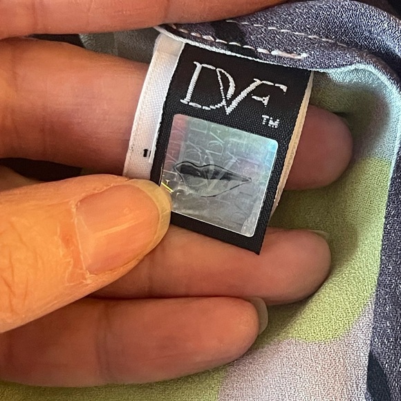 Diane von Furstenberg DvF Mosaic Maja Two Drape Back Paper Forest Mint Silk 8 - Picture 7 of 11